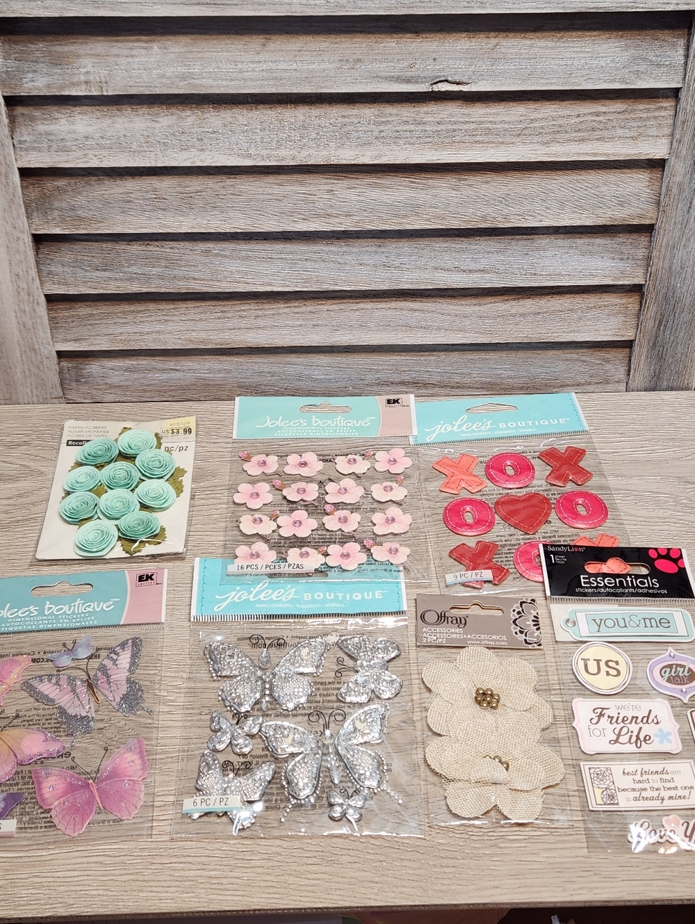 Scrapbooking Jolees Boutique Assortment Butterflies Cherry Blossoms Flowers